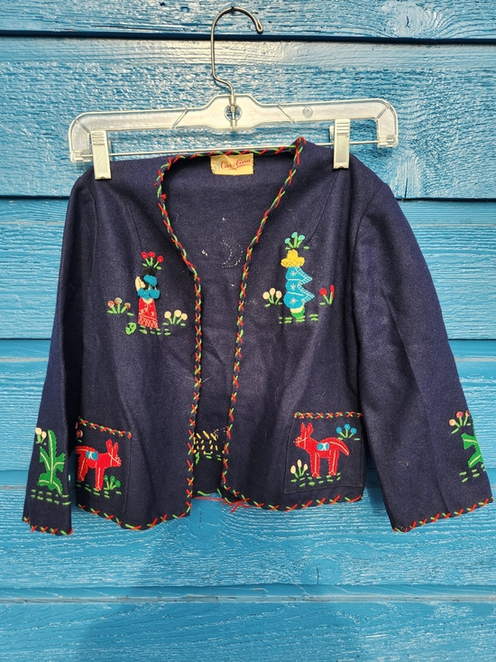 Carolina Other - Rare  Embroidered Kids Blazer with Colorful Folk Motifs